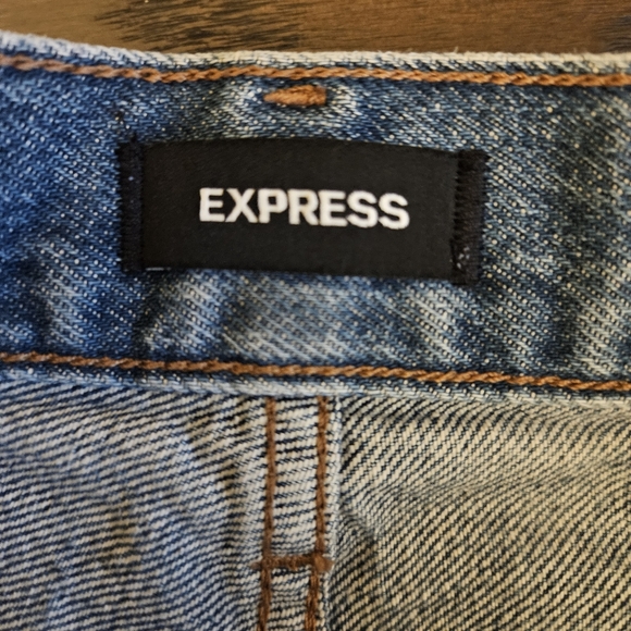 Express Straight Ankle High Rise Jeans Size 8 Long - Picture 6 of 9